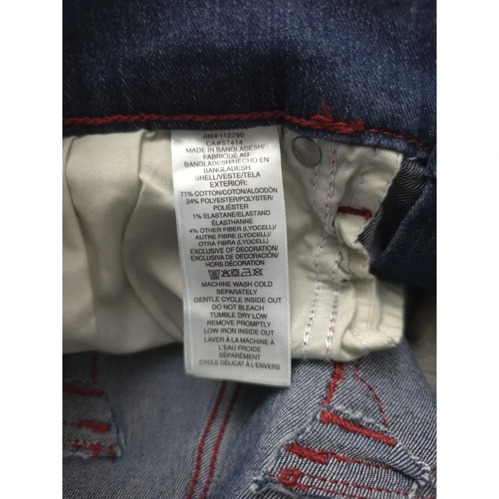 True Religion Ricky SN‎ Flap Straight Style 700872 Dark Fir Balsam Wash Sz 34x34
